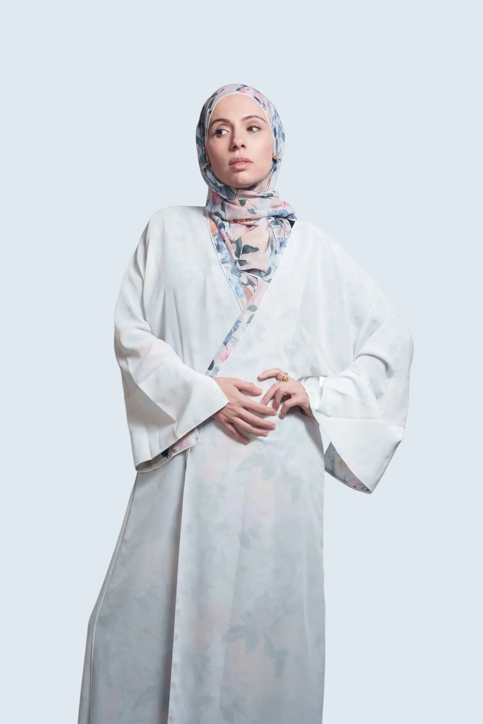 Blossom Breeze Floral Print Abaya Dar-Al-Hayya