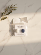 Safa Hold Magnetic Hijab Pins - White & Navy Blue