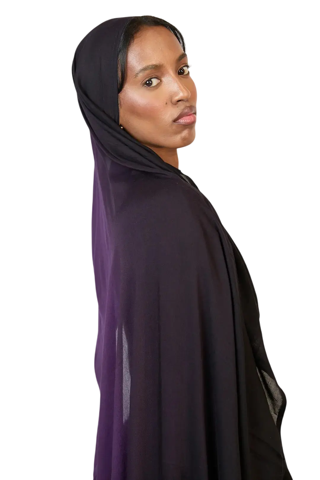 Purple & Black Ombre Modal Hijab Dar-Al-Hayya