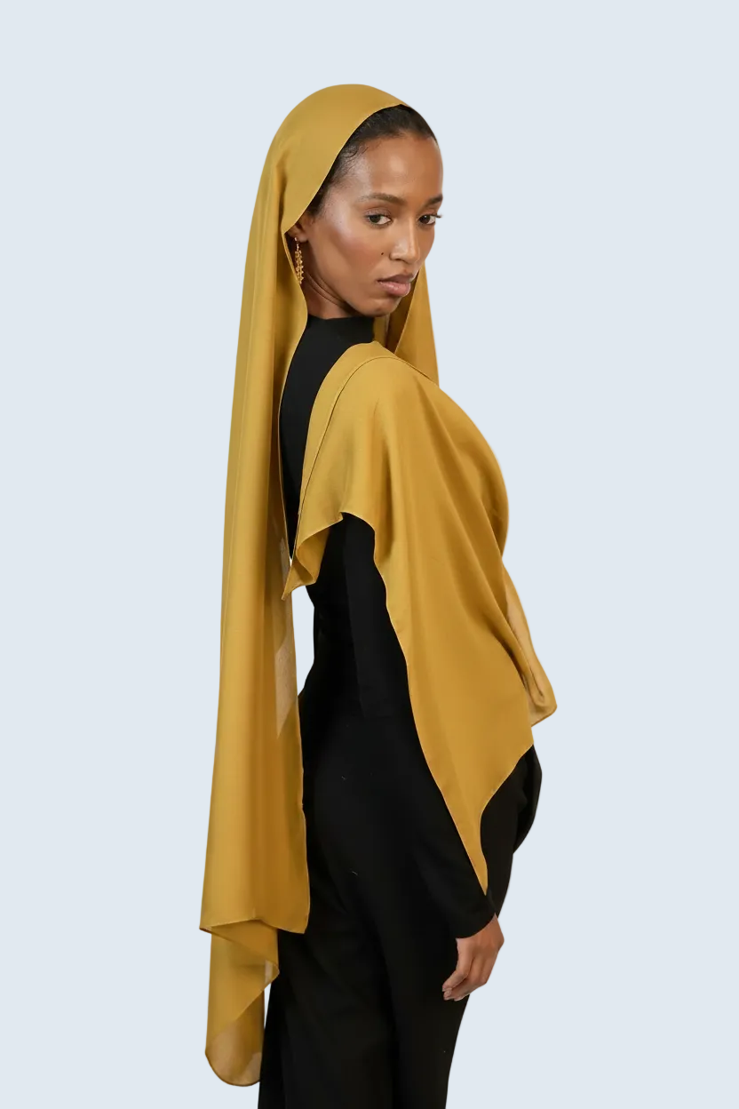 Mustard  Plain Modal Hijab Dar-Al-Hayya