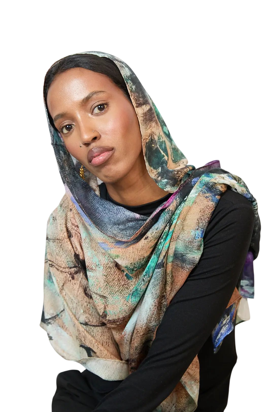 Abstract Harmony Printed Modal Hijab Dar-Al-Hayya