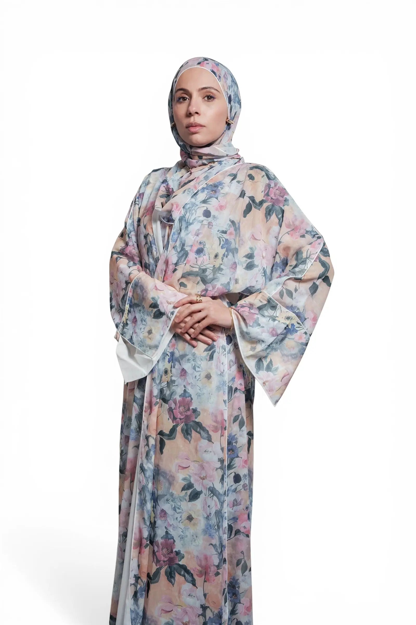 Blossom Breeze Floral Print Abaya Dar-Al-Hayya