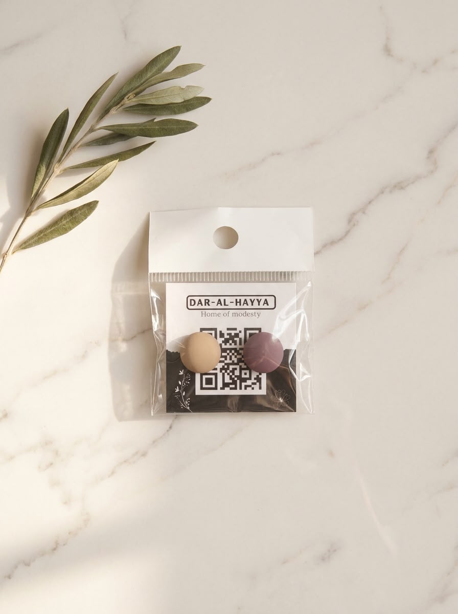 Safa Hold Magnetic Hijab Pins - Beige & Mauvev