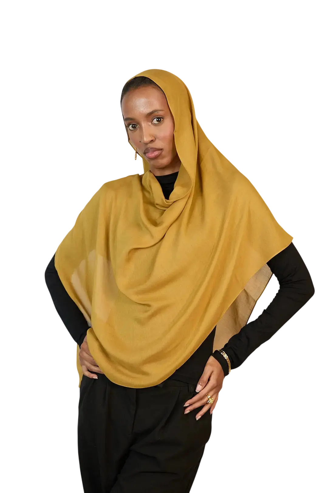 Mustard  Plain Modal Hijab Dar-Al-Hayya