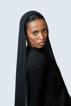 Black Plain Modal Hijab Dar-Al-Hayya