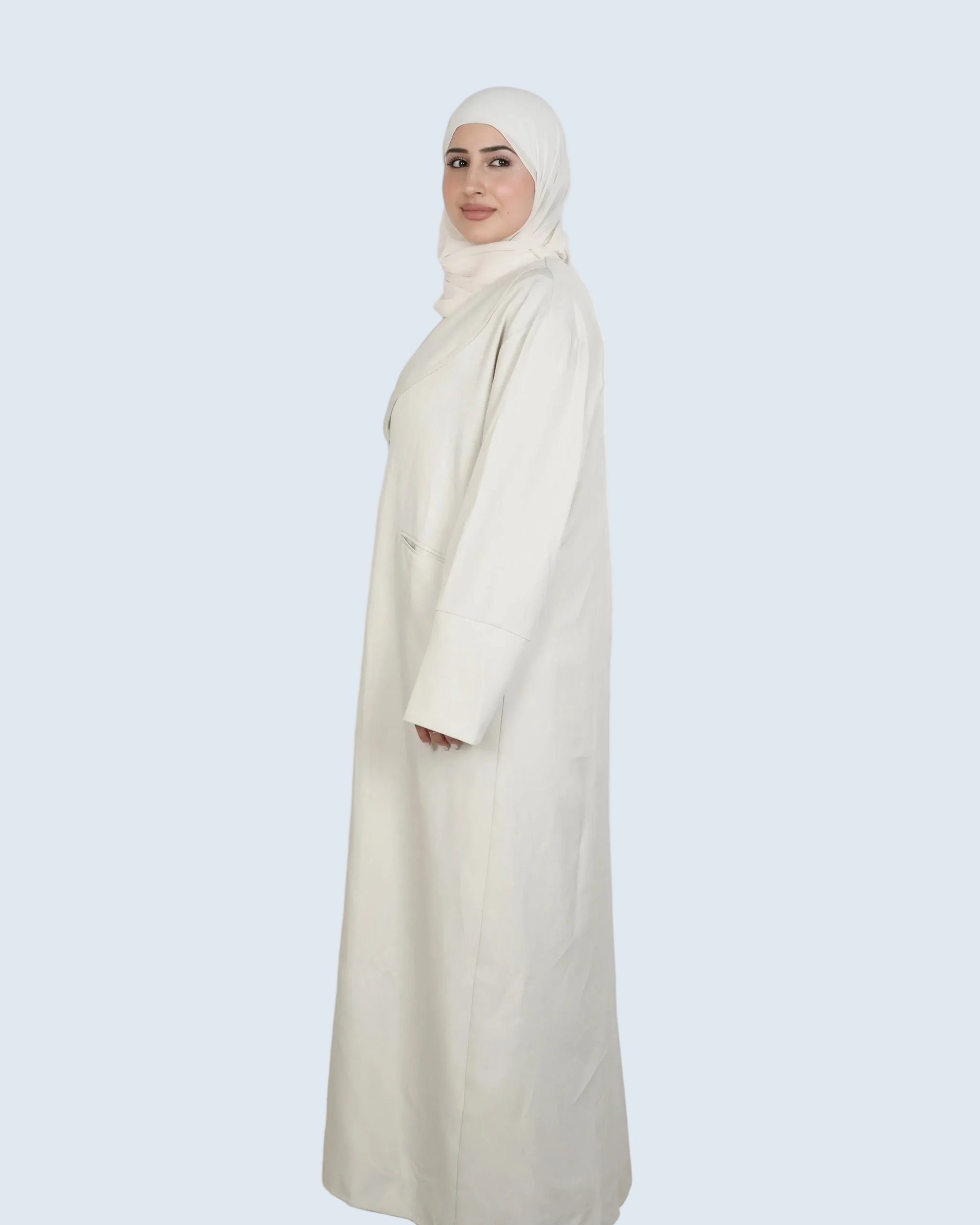 Ivory Bliss Blazer Abaya Set Dar-Al-Hayya
