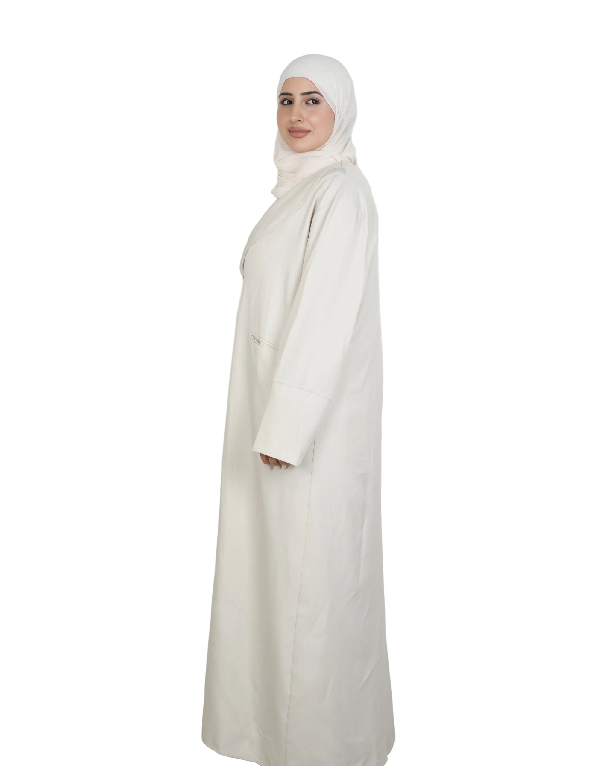 Ivory Bliss Blazer Abaya Set Dar-Al-Hayya