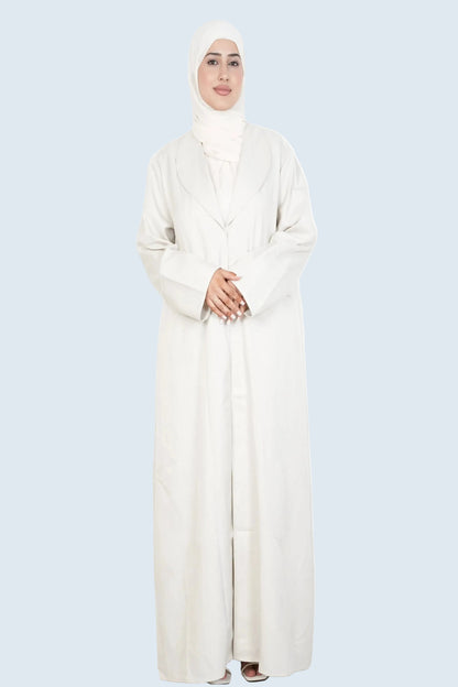 Ivory Bliss Blazer Abaya Set Dar-Al-Hayya