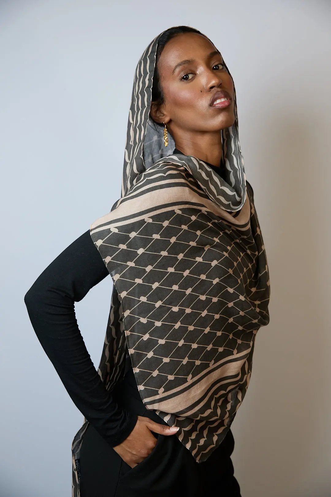 Keffiyeh Printed Modal Hijab Dar-Al-Hayya