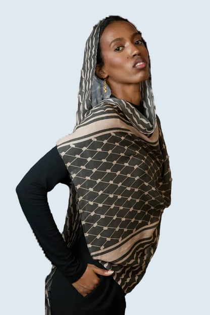 Keffiyeh Printed Modal Hijab Dar-Al-Hayya
