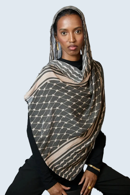 Keffiyeh Printed Modal Hijab Dar-Al-Hayya