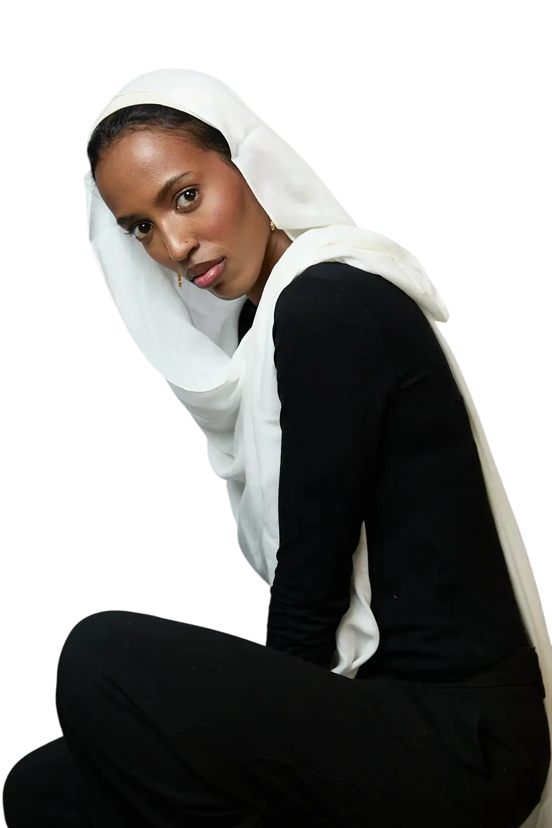 Ivory Plain Modal Hijab Dar-Al-Hayya
