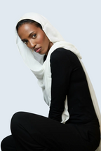 Ivory Plain Modal Hijab Dar-Al-Hayya