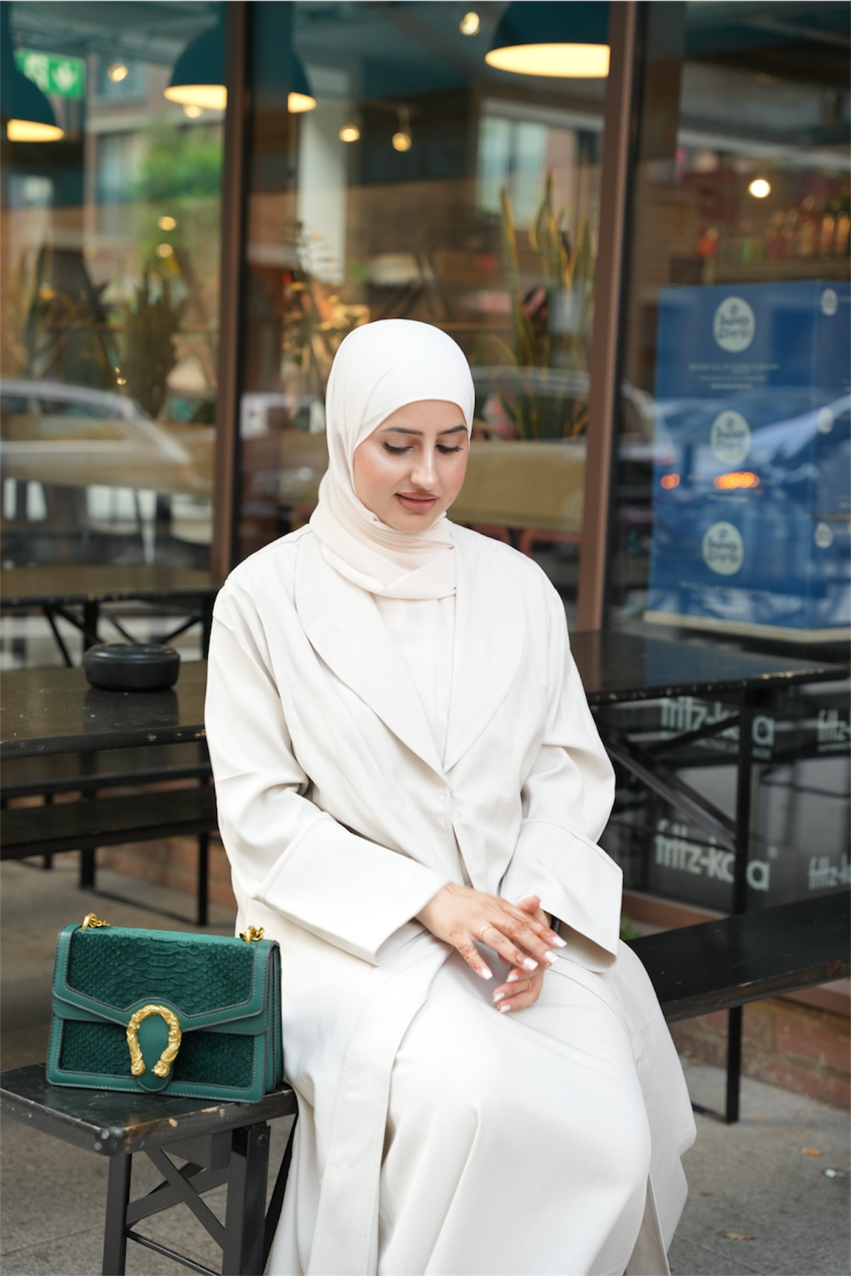 Ivory Bliss Blazer Abaya Set Dar-Al-Hayya