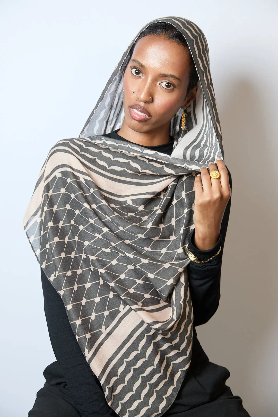 Keffiyeh Printed Modal Hijab Dar-Al-Hayya