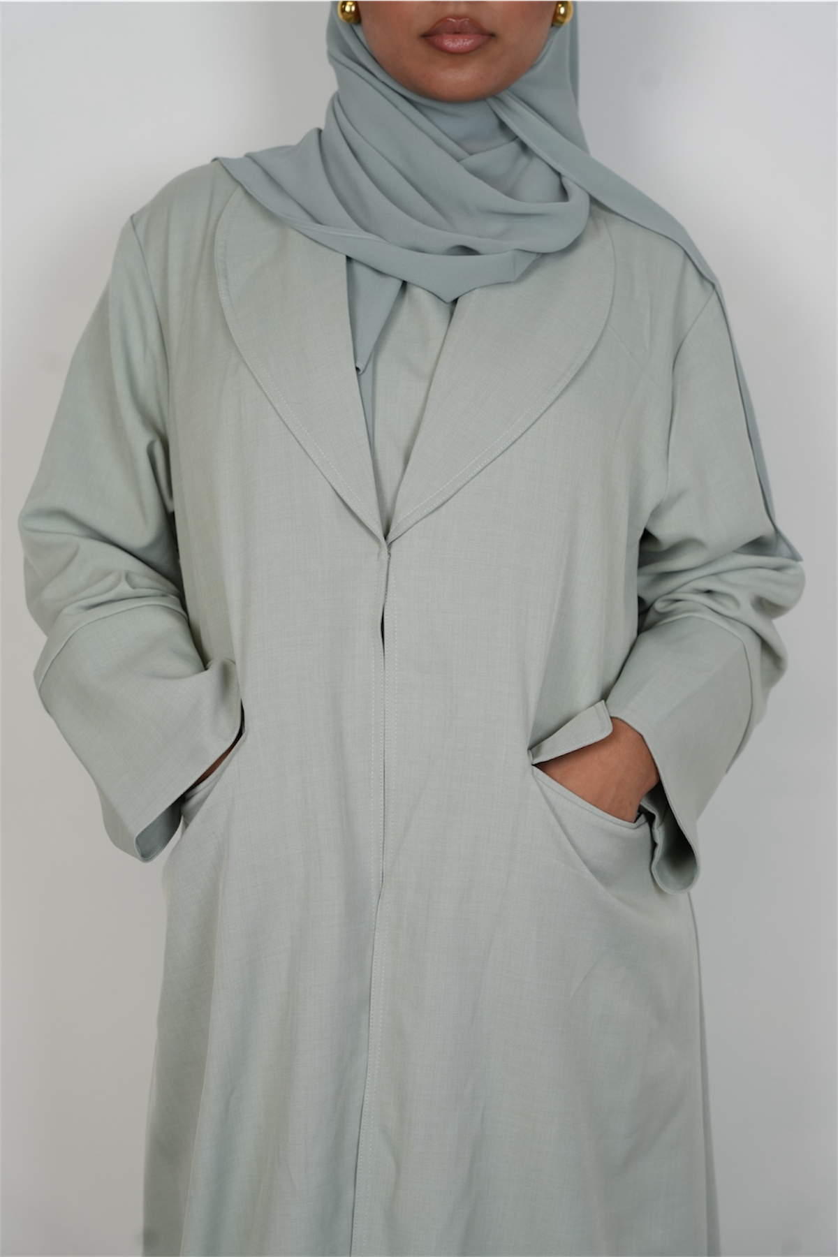 Mint Bliss Blazer Abaya Set Dar-Al-Hayya