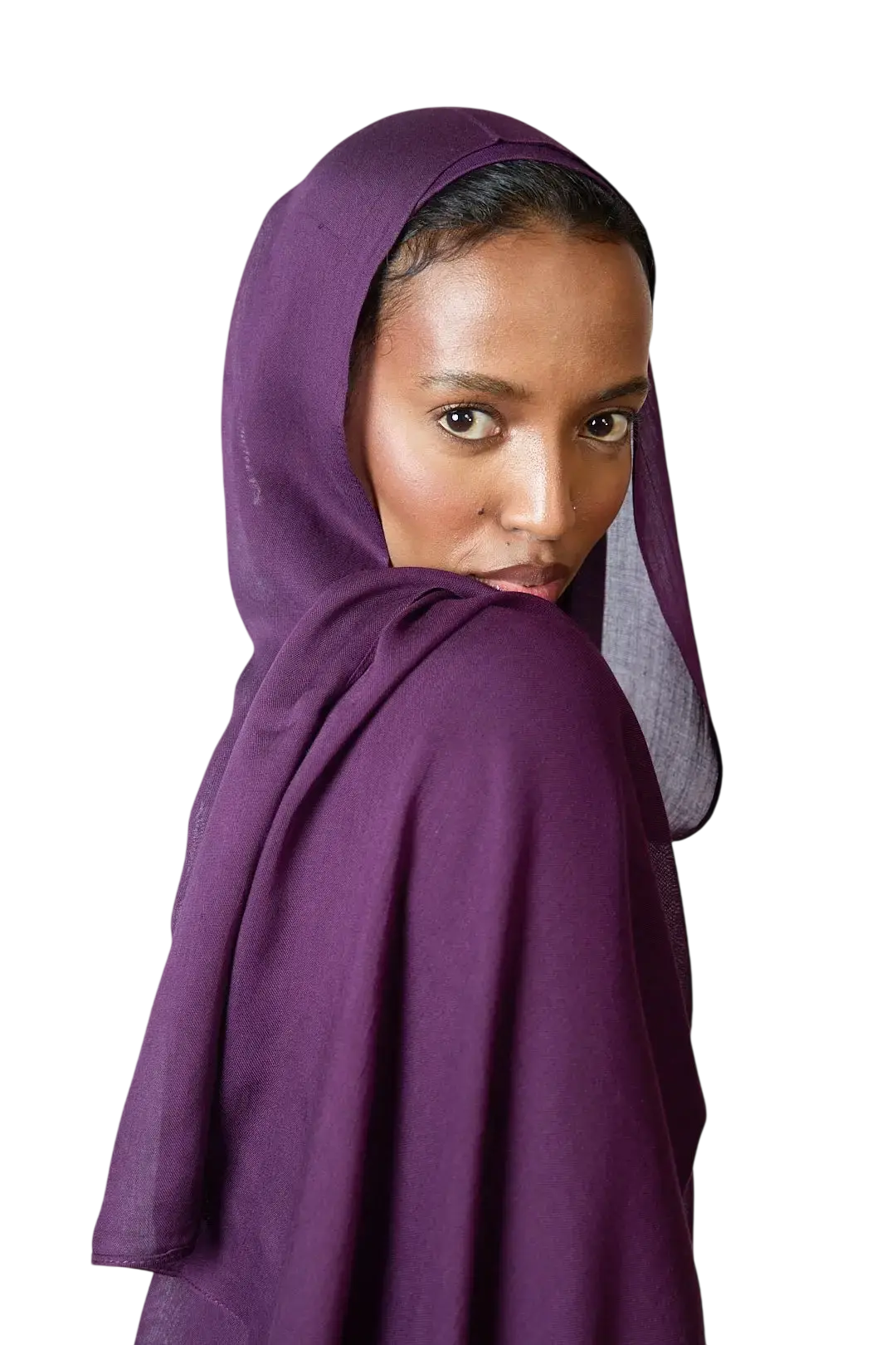 Deep Purple Plain Modal Hijab Dar-Al-Hayya