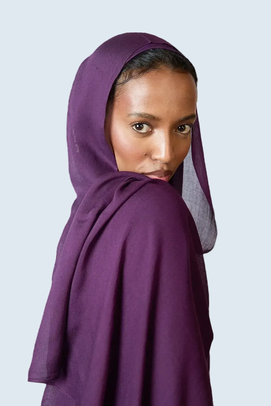 Deep Purple Plain Modal Hijab Dar-Al-Hayya