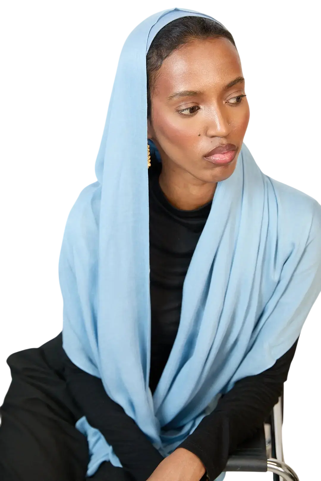 Light Blue Plain Modal Hijab Dar-Al-Hayya