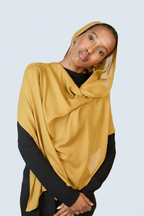 Mustard  Plain Modal Hijab Dar-Al-Hayya