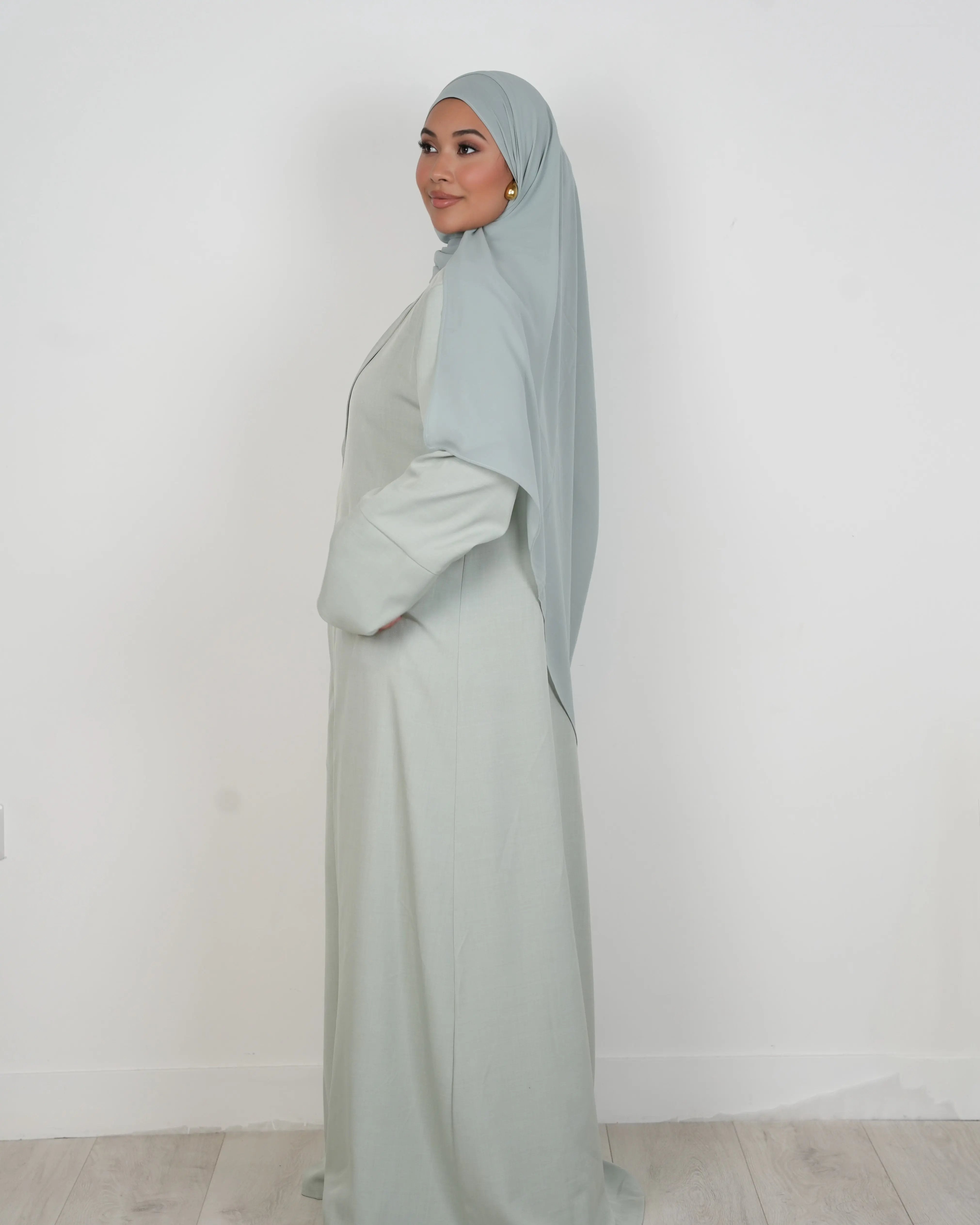 Mint Bliss Blazer Abaya Set Dar-Al-Hayya