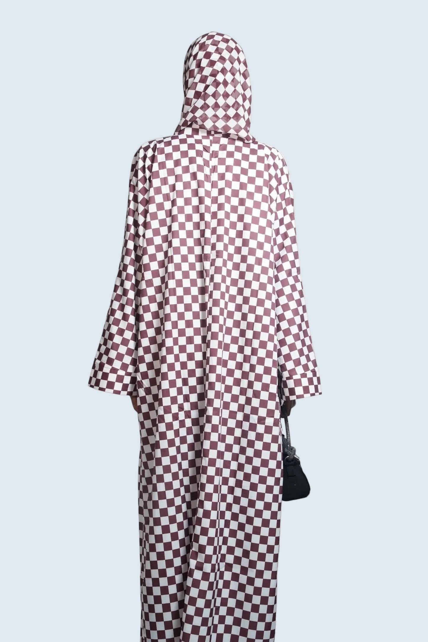 Elegance Brun and Blanc Abaya Dar-Al-Hayya
