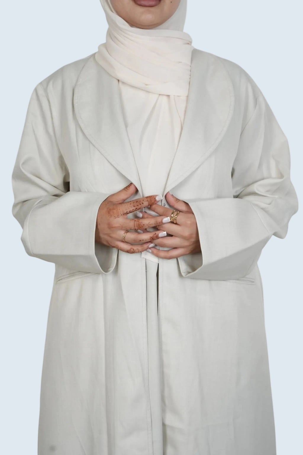 Ivory Bliss Blazer Abaya Set Dar-Al-Hayya