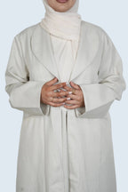 Ivory Bliss Blazer Abaya Set Dar-Al-Hayya
