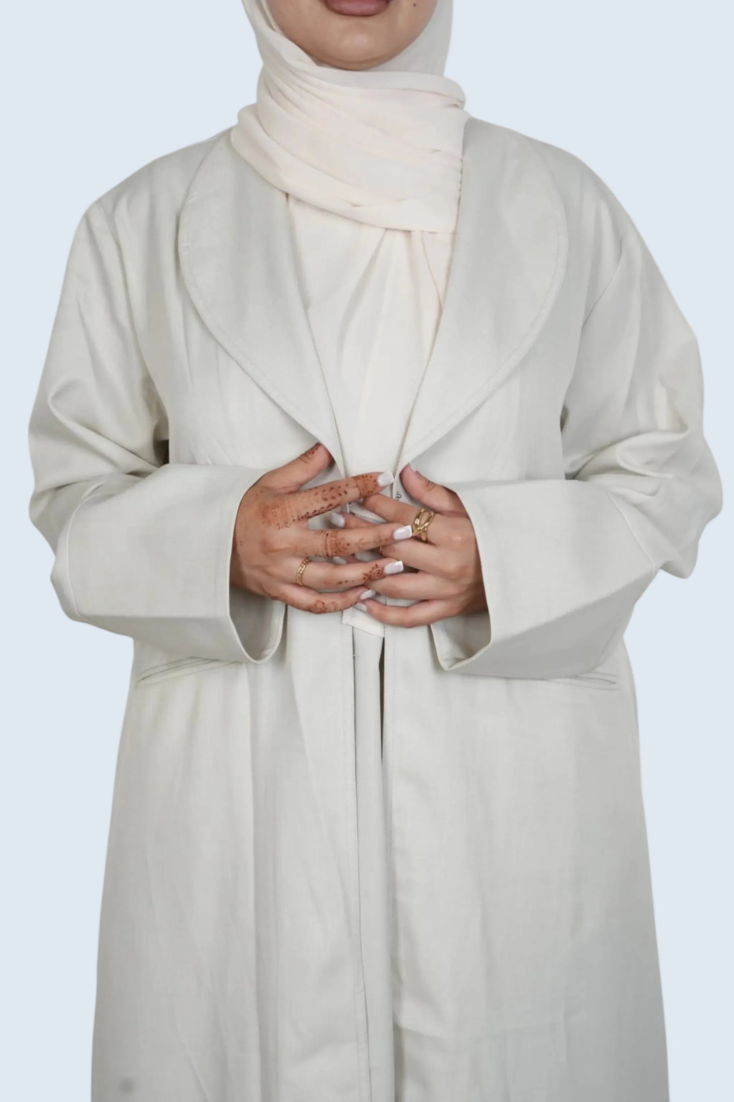 Ivory Bliss Blazer Abaya Set Dar-Al-Hayya
