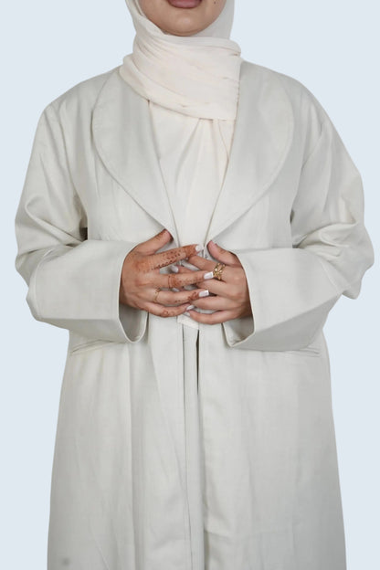 Ivory Bliss Blazer Abaya Set Dar-Al-Hayya