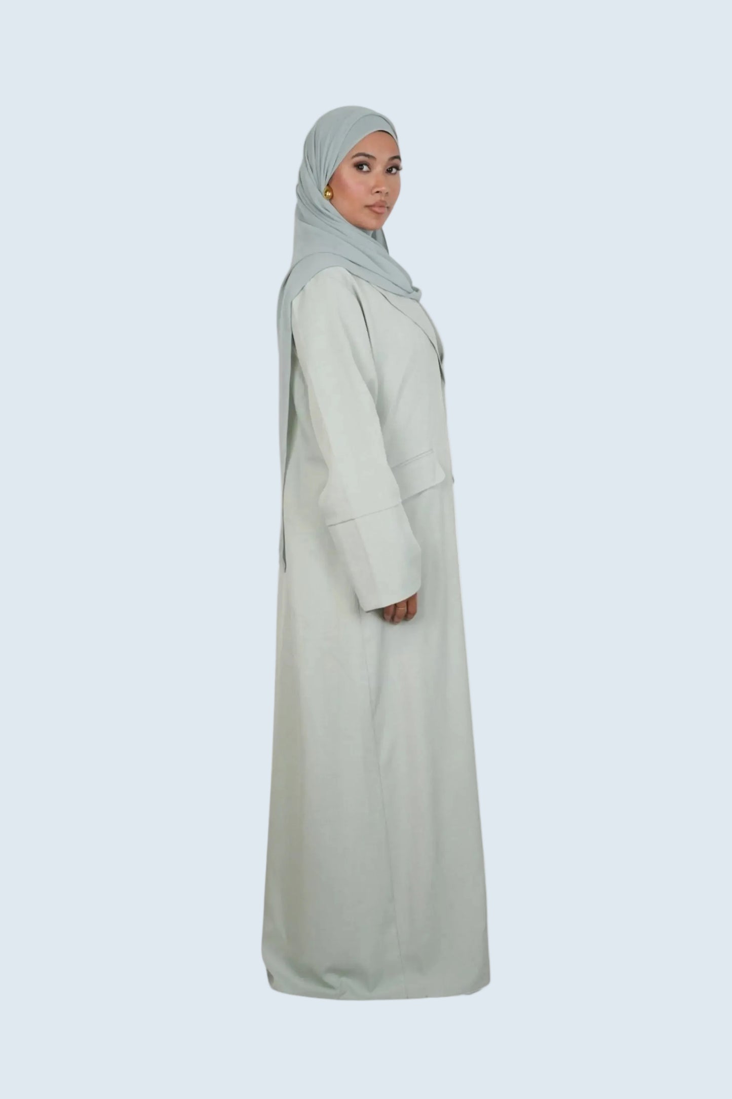 Mint Bliss Blazer Abaya Set Dar-Al-Hayya