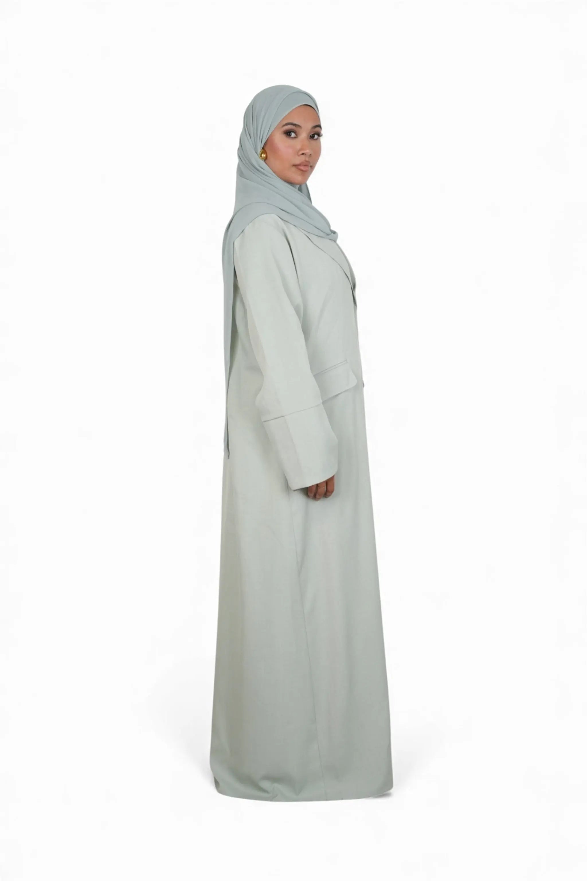 Mint Bliss Blazer Abaya Set Dar-Al-Hayya