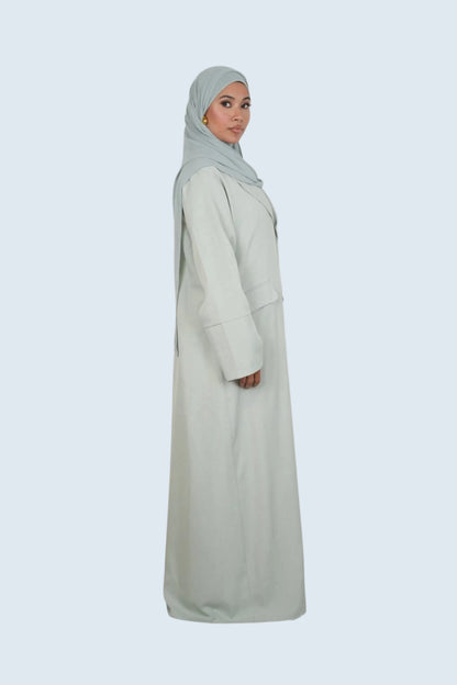 Mint Bliss Blazer Abaya Set Dar-Al-Hayya