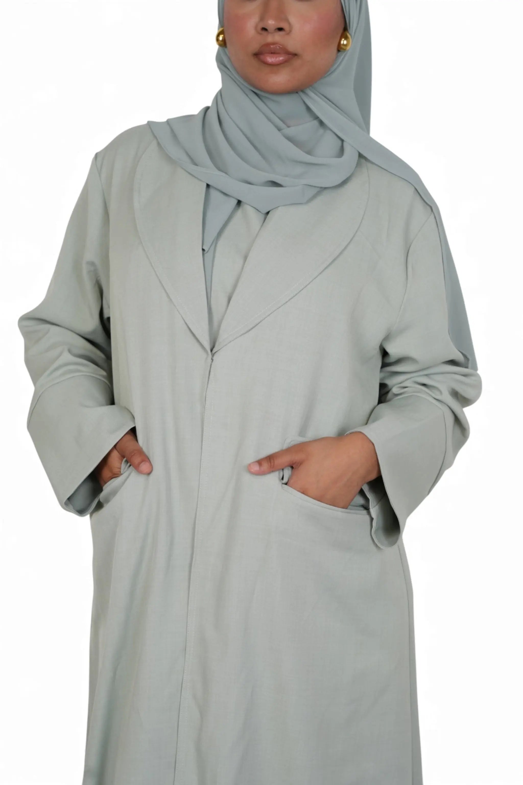 Mint Bliss Blazer Abaya Set Dar-Al-Hayya