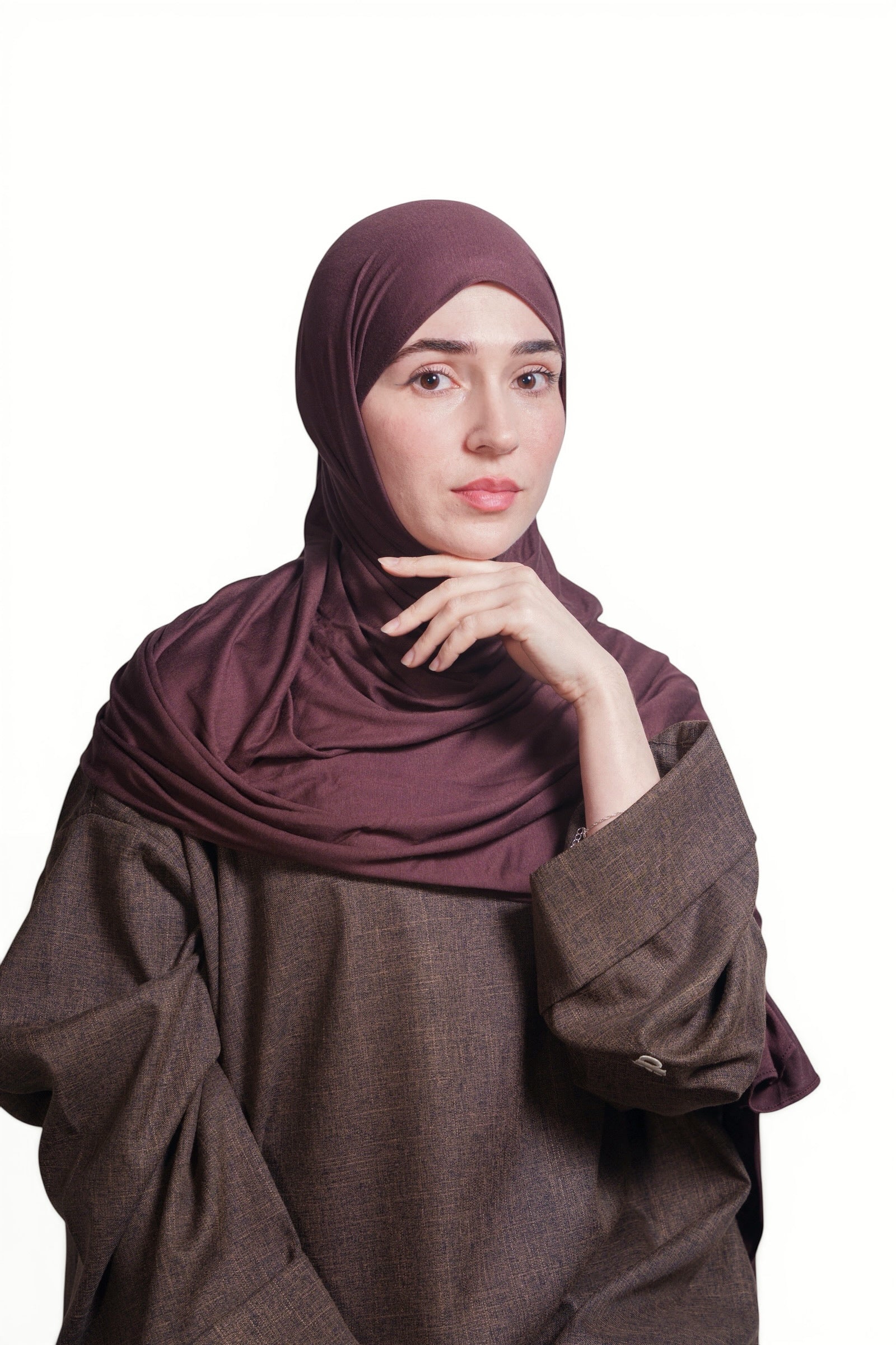 ESPRESSO PREMIUM JERSEY HIJAB (Darkest Brown)
