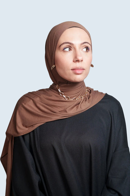 Mocha Soft Jersey Hijab