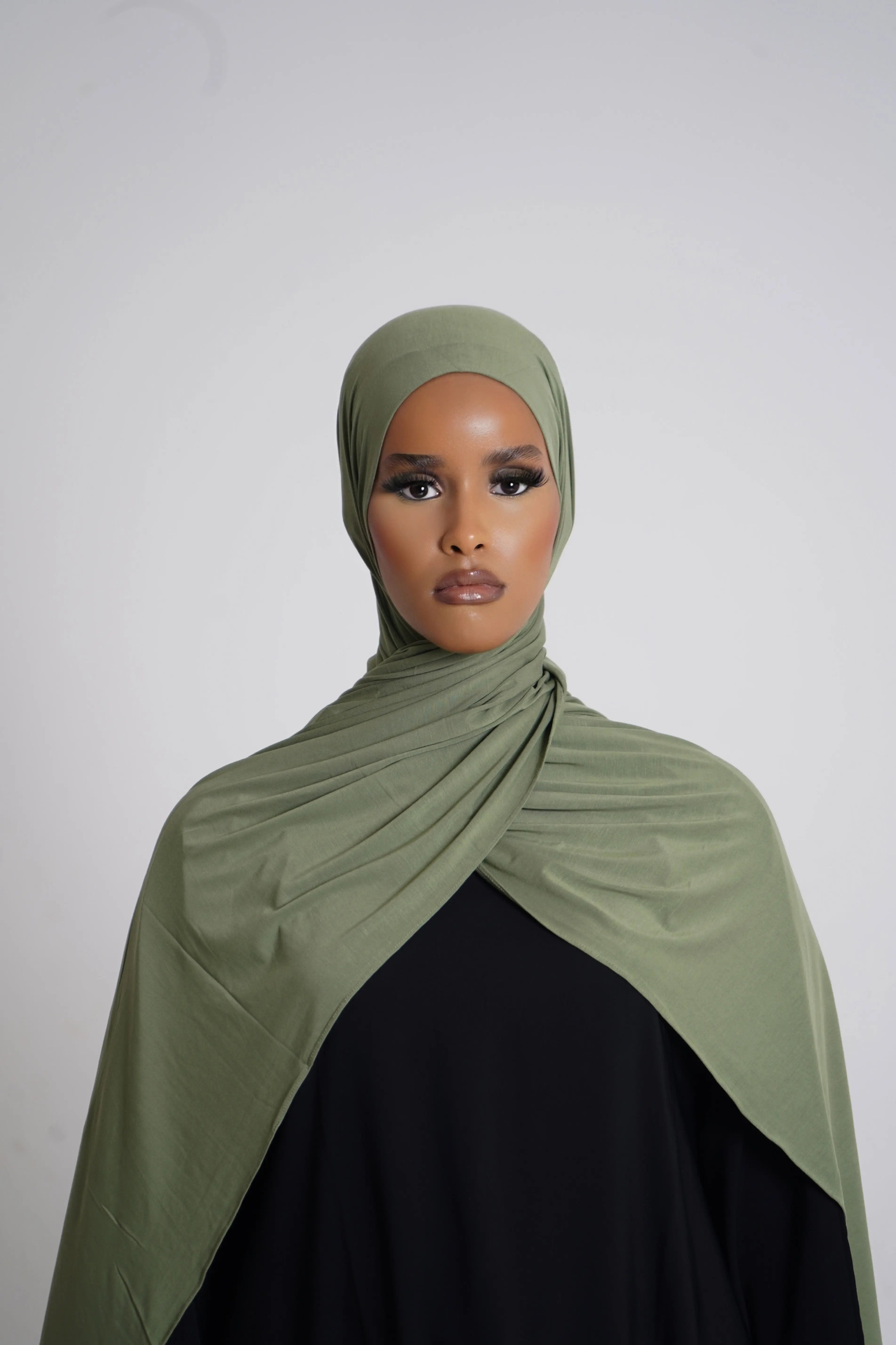 Verde Veil bamboo jersey hijab Dar-Al-Hayya