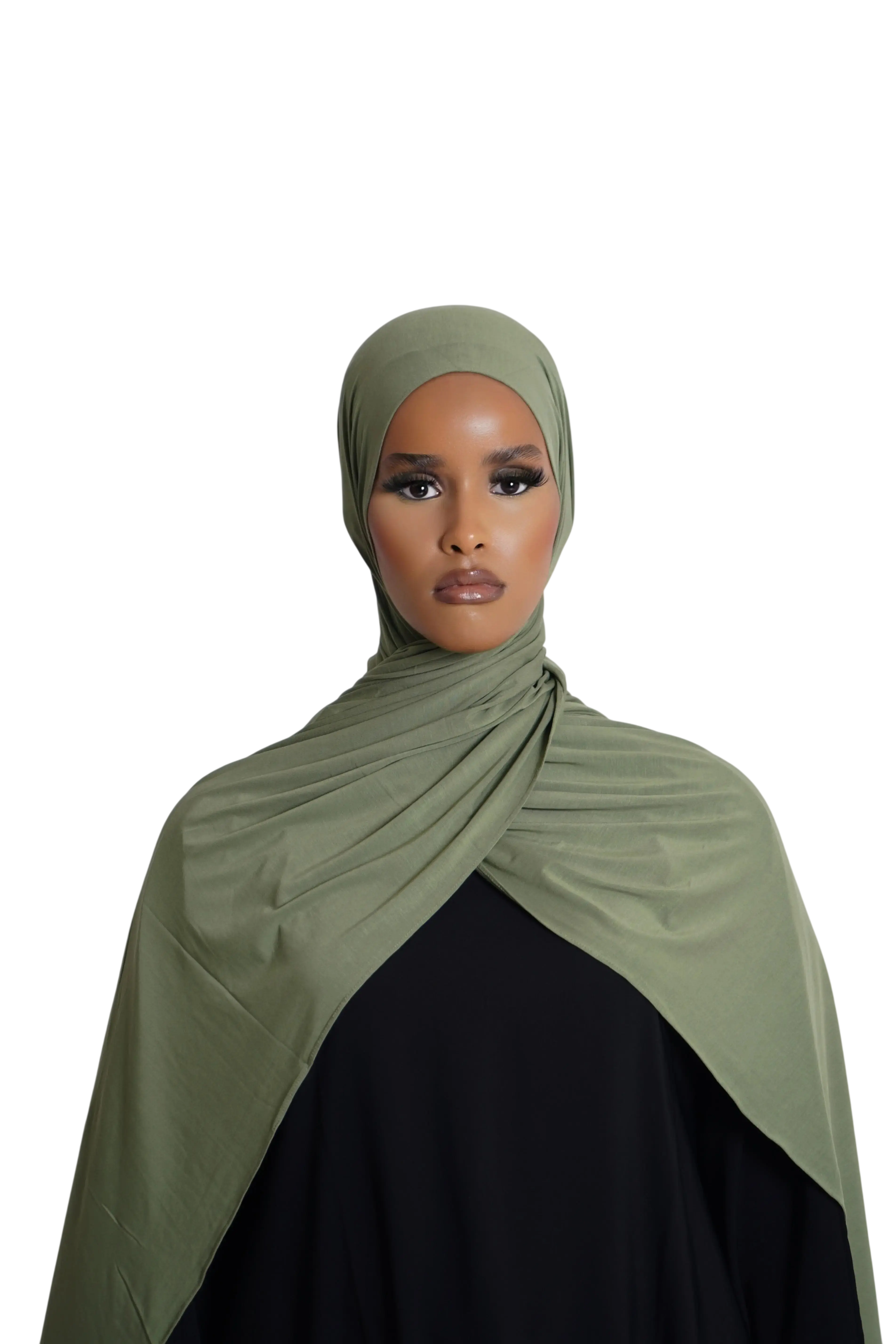 Verde Veil bamboo jersey hijab Dar-Al-Hayya