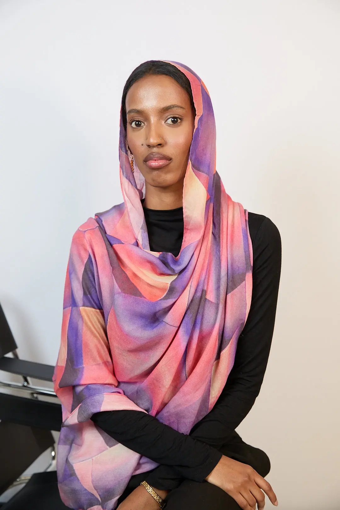 Sunset Prism Printed Modal Hijab Dar-Al-Hayya