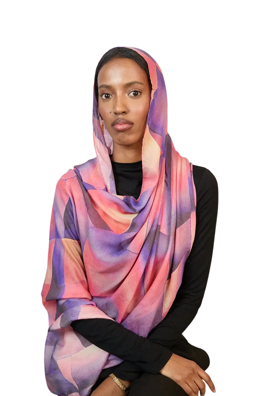 Sunset Prism Printed Modal Hijab Dar-Al-Hayya