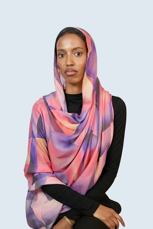 Sunset Prism Printed Modal Hijab Dar-Al-Hayya