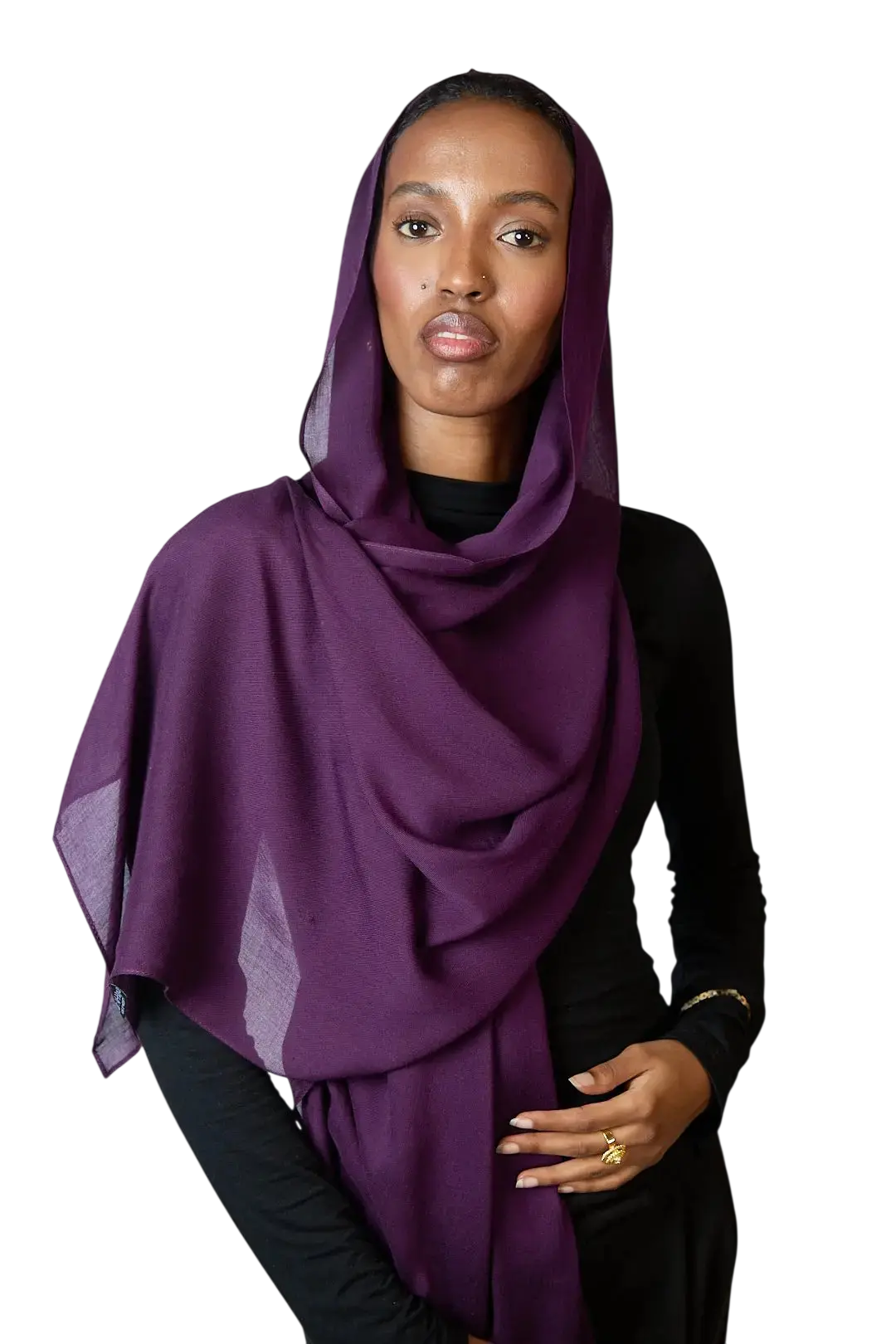 Deep Purple Plain Modal Hijab Dar-Al-Hayya