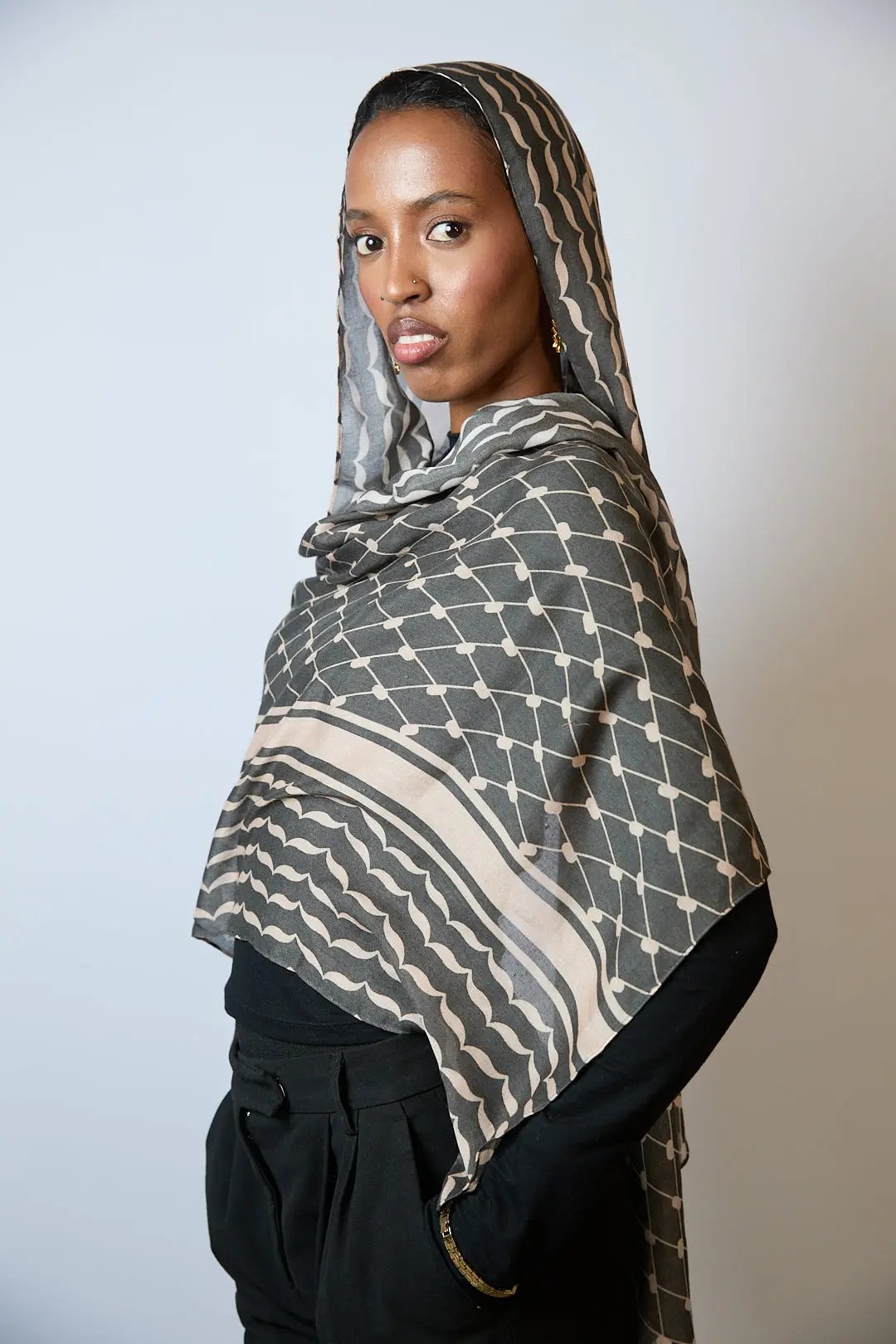 Keffiyeh Printed Modal Hijab Dar-Al-Hayya
