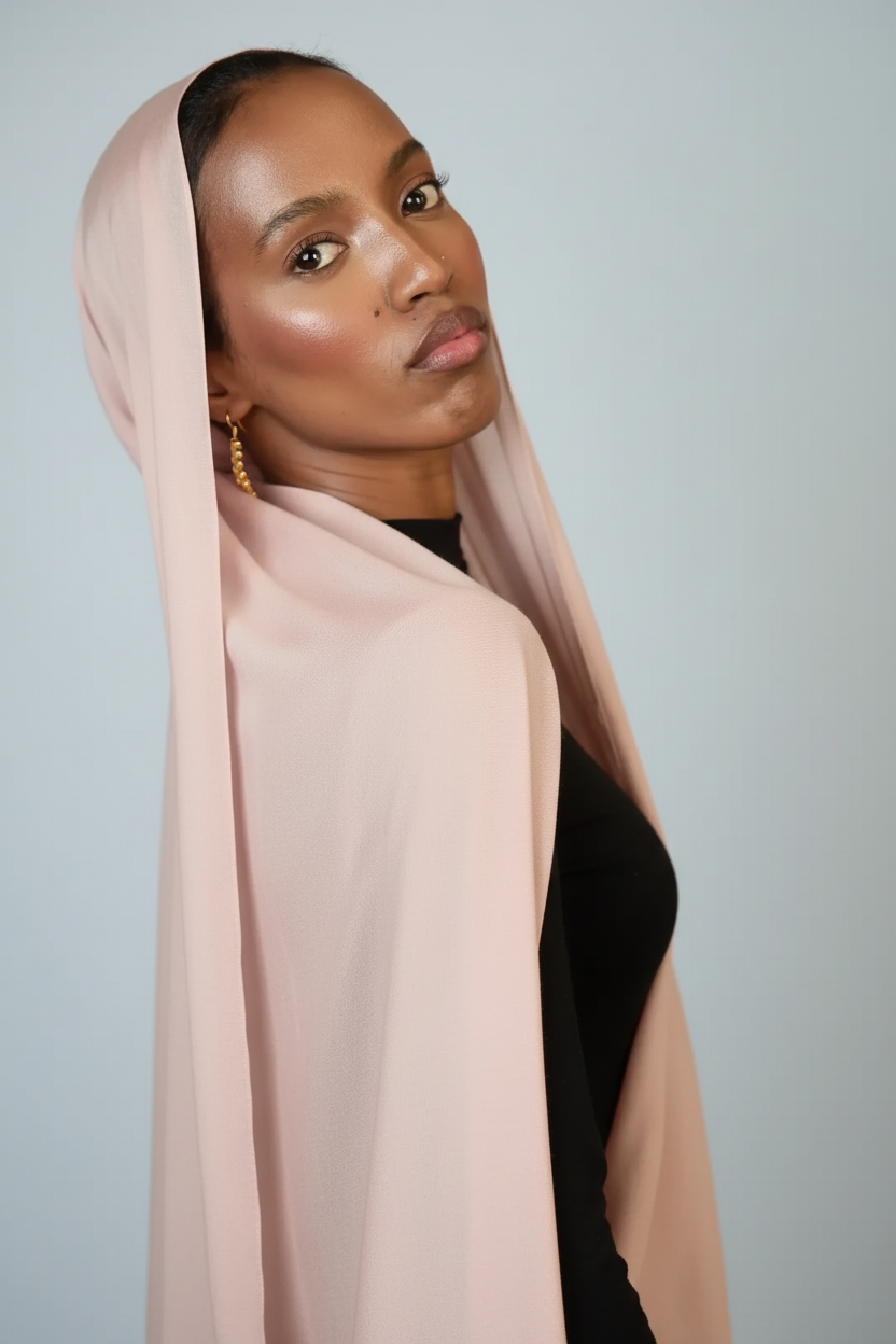 Soft Pink Plain Modal Hijab Dar-Al-Hayya