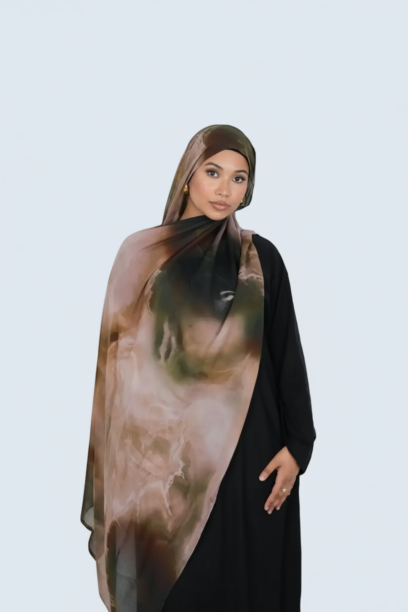 Bronze Haze Print Modal Hijab Dar-Al-Hayya