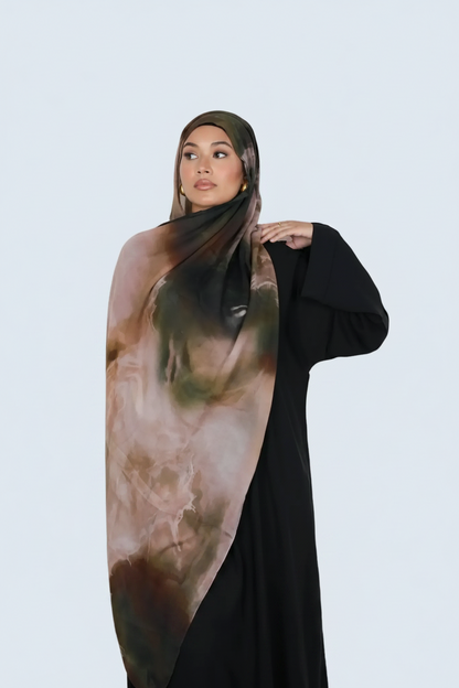 Bronze Haze Print Modal Hijab Dar-Al-Hayya