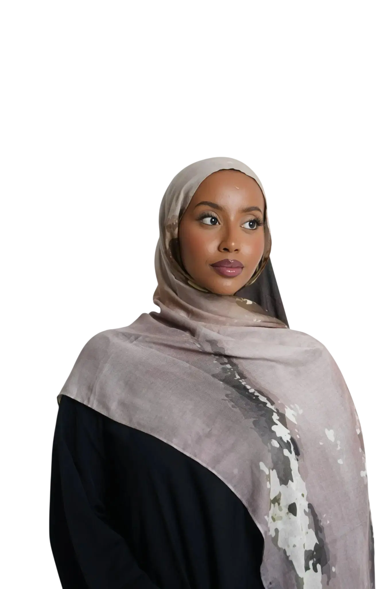Umber Muse Print Modal Hijab Dar-Al-Hayya