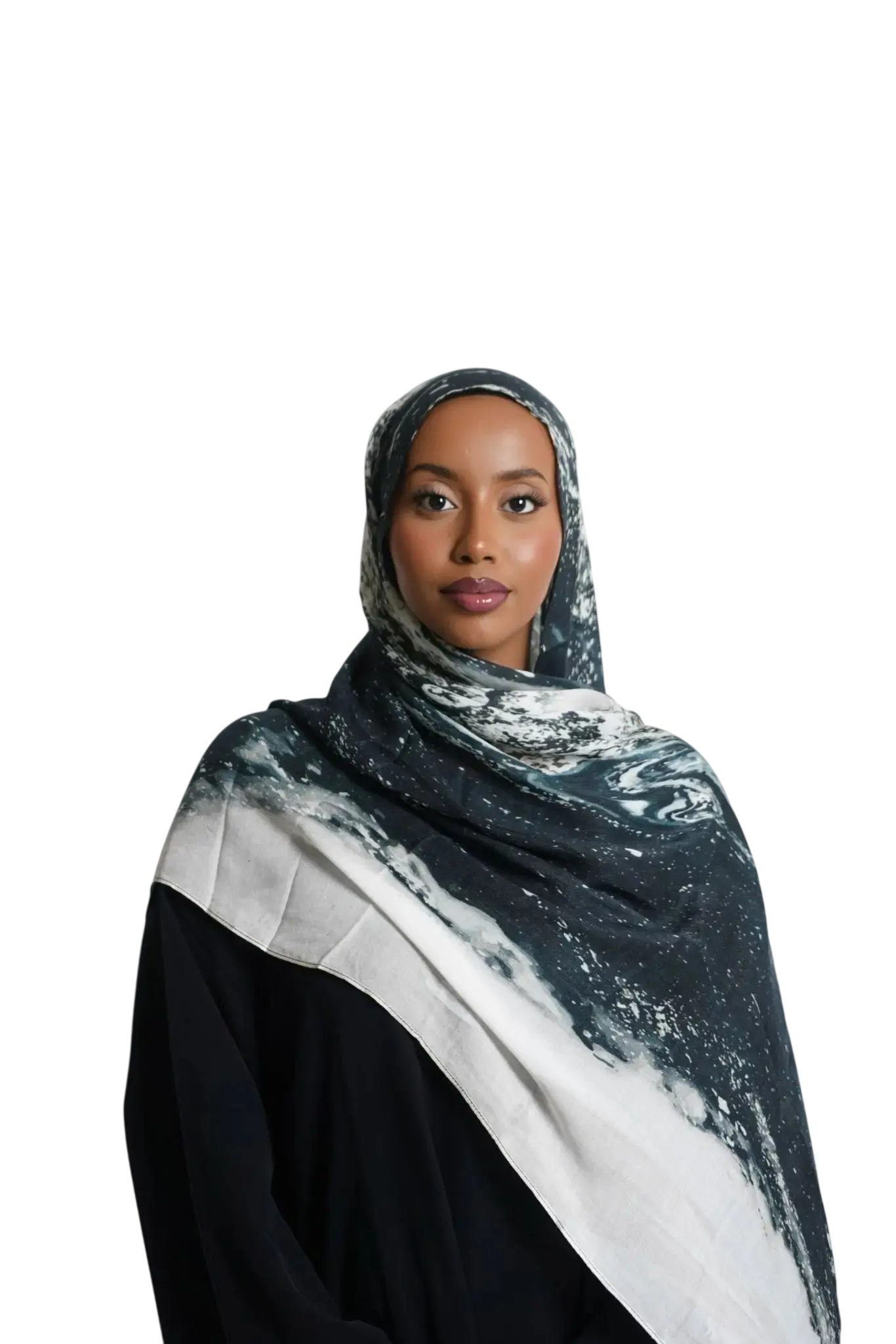 Midnight Tide Print Modal Hijab Dar-Al-Hayya