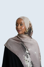 Umber Muse Print Modal Hijab Dar-Al-Hayya