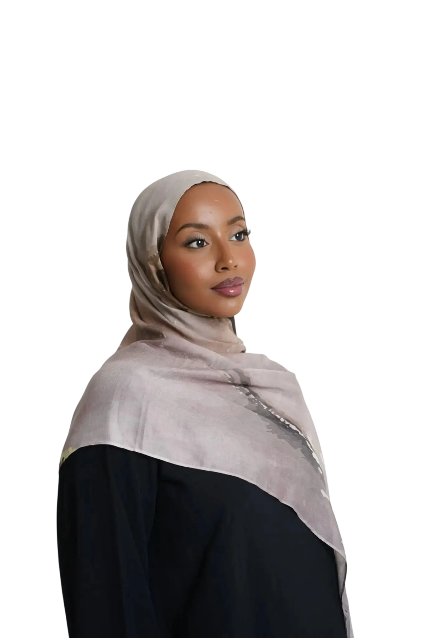 Umber Muse Print Modal Hijab Dar-Al-Hayya